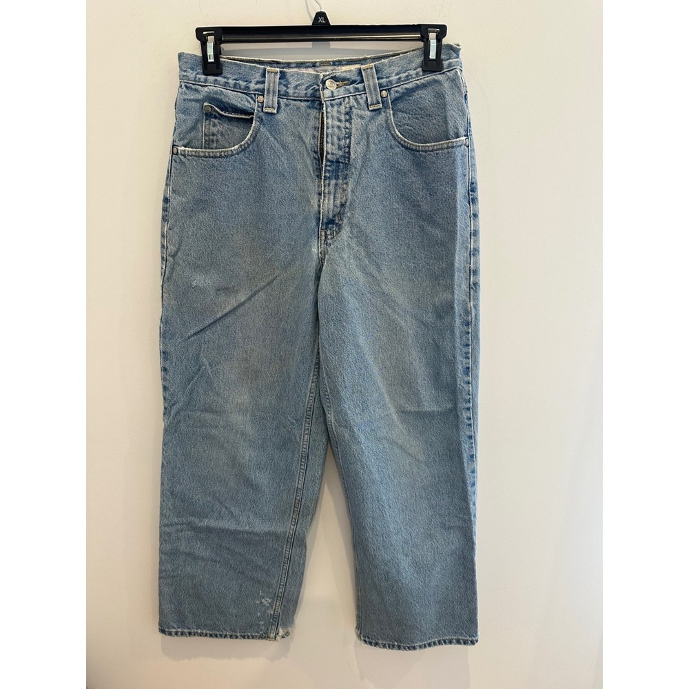 Vintage Anchor Blue Huge Baggy Jeans Mens 32x30 Light Wash Skater Denim 90s